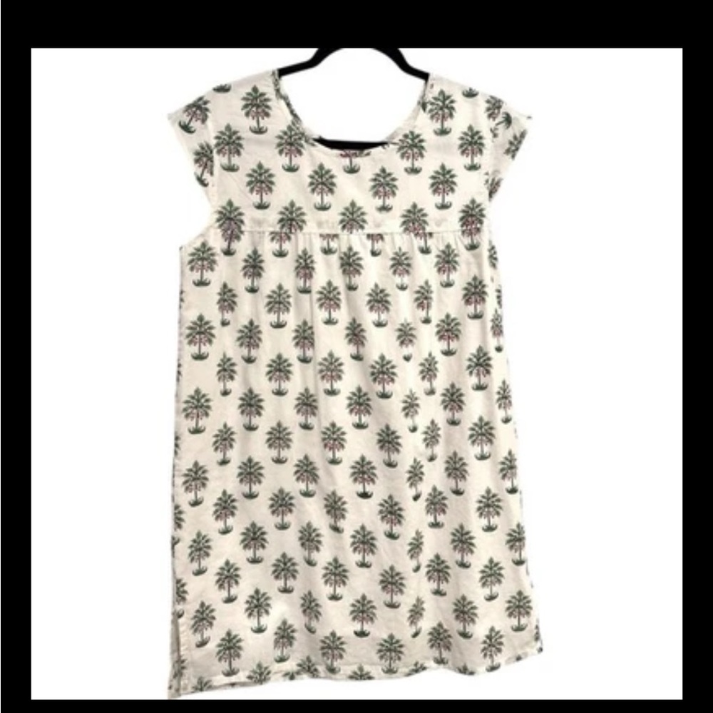Madison Mathews Shift Dress Palms EUC Size Small